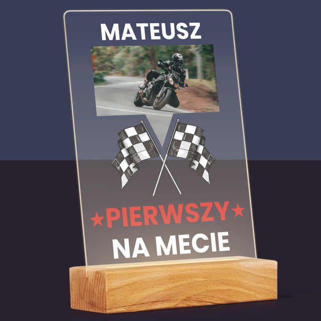 Zdjęcie I Podpis: Pierwszy Na Mecie - Wydruk Na Szkle Akrylowym