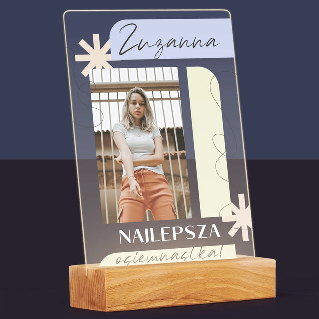 Zdjęcie i Podpis: Najlepsza Osiemnastka - Wydruk Na Szkle Akrylowym