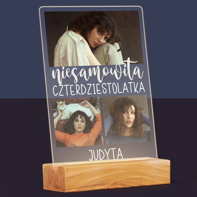 Fotokolaż: Niesamowita Czterdziestolatka - Wydruk Na Szkle Akrylowym