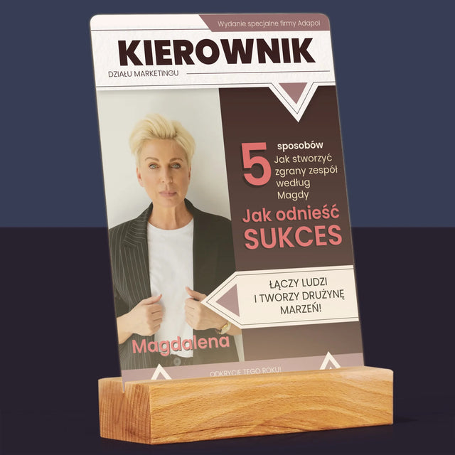 Okładka Magazynu: Kierownik - Wydruk Na Szkle Akrylowym