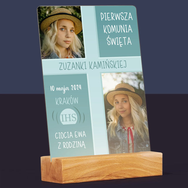 Fotokolaż: Pierwsza Komunia - Wydruk Na Szkle Akrylowym