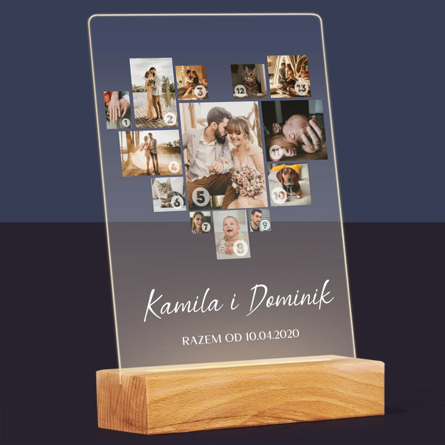 Fotokolaż: Serce - Wydruk Na Szkle Akrylowym