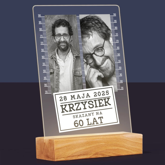 Fotokolaż: Skazany Na 60 Lat - Wydruk Na Szkle Akrylowym