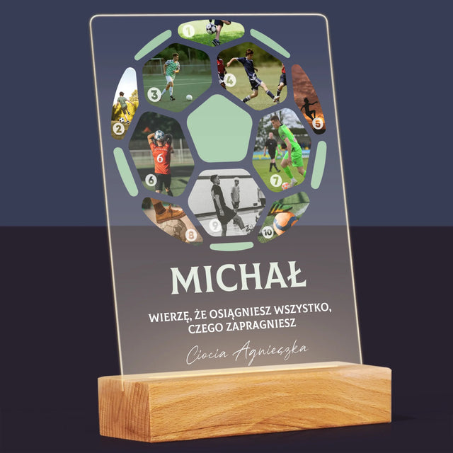 Fotokolaż: Piłka Nożna - Wydruk Na Szkle Akrylowym