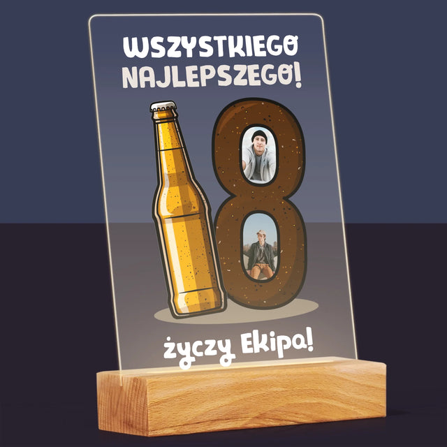 Fotokolaż: 18 Piwo - Wydruk Na Szkle Akrylowym