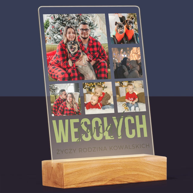 Fotokolaż: Wesołych Świąt - Wydruk Na Szkle Akrylowym