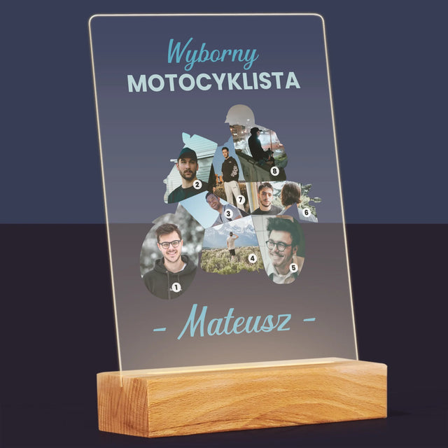 Kształt Ze Zdjęć: Wyborny Motocyklista - Wydruk Na Szkle Akrylowym