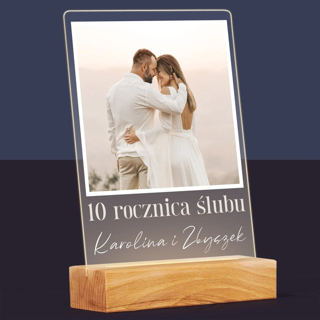 Zdjęcie I Podpis: Na Rocznicę - Wydruk Na Szkle Akrylowym