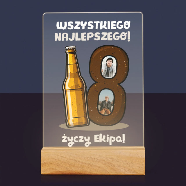 Fotokolaż: 18 Piwo - Wydruk Na Szkle Akrylowym