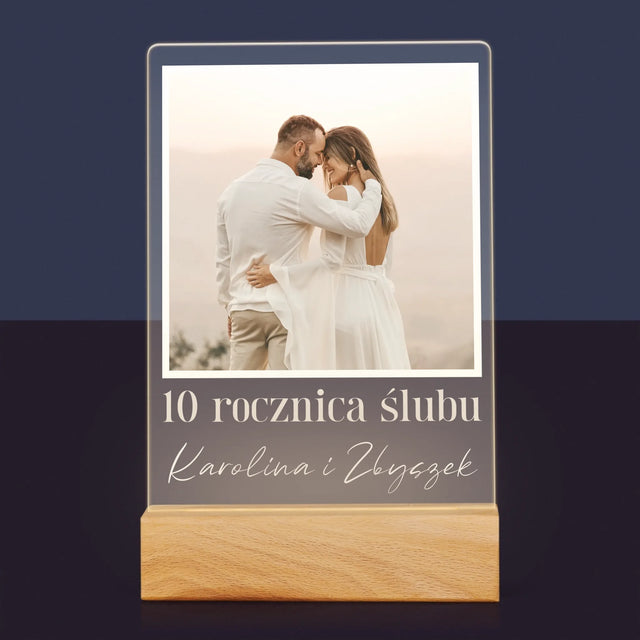 Zdjęcie I Podpis: Na Rocznicę - Wydruk Na Szkle Akrylowym