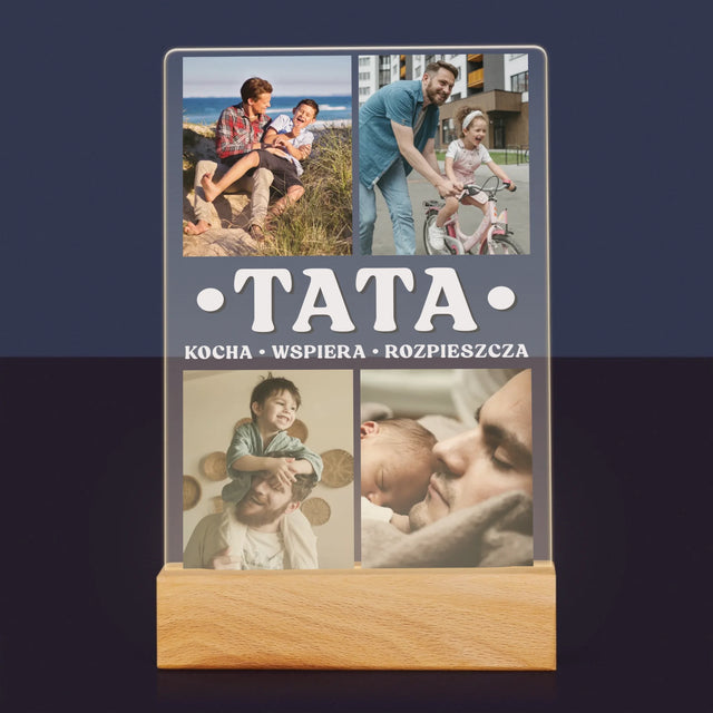 Fotokolaż: Kochany Tata - Wydruk Na Szkle Akrylowym