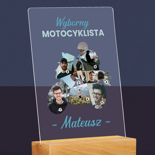 Kształt Ze Zdjęć: Wyborny Motocyklista - Wydruk Na Szkle Akrylowym