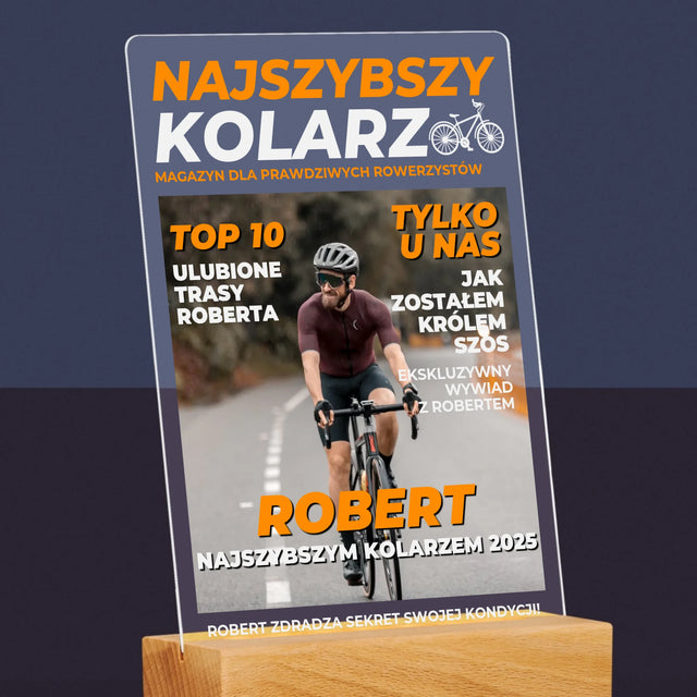 Okładka Magazynu: Najszybszy Kolarz - Wydruk Na Szkle Akrylowym