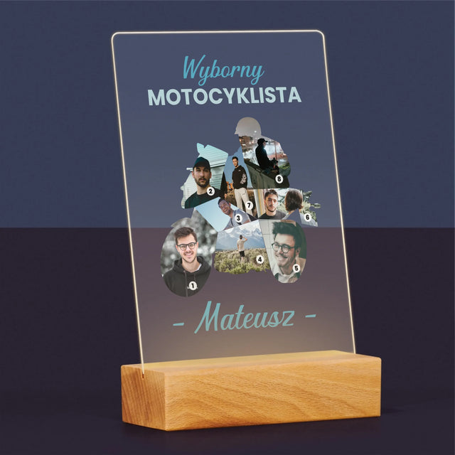 Kształt Ze Zdjęć: Wyborny Motocyklista - Wydruk Na Szkle Akrylowym