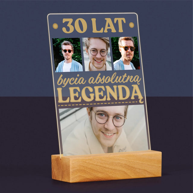 Fotokolaż: 30 Lat Bycia Legendą - Wydruk Na Szkle Akrylowym