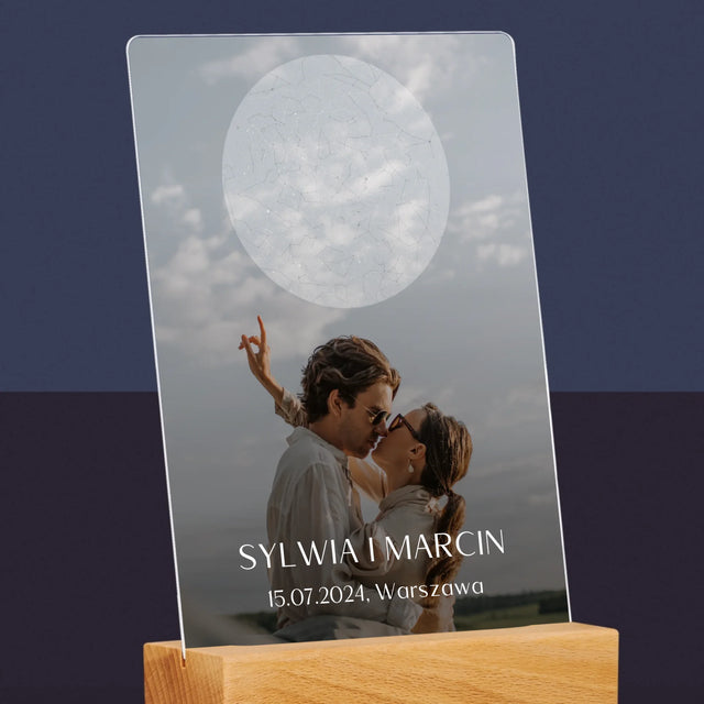 Mapa Gwiazd: Ślub - Wydruk Na Szkle Akrylowym