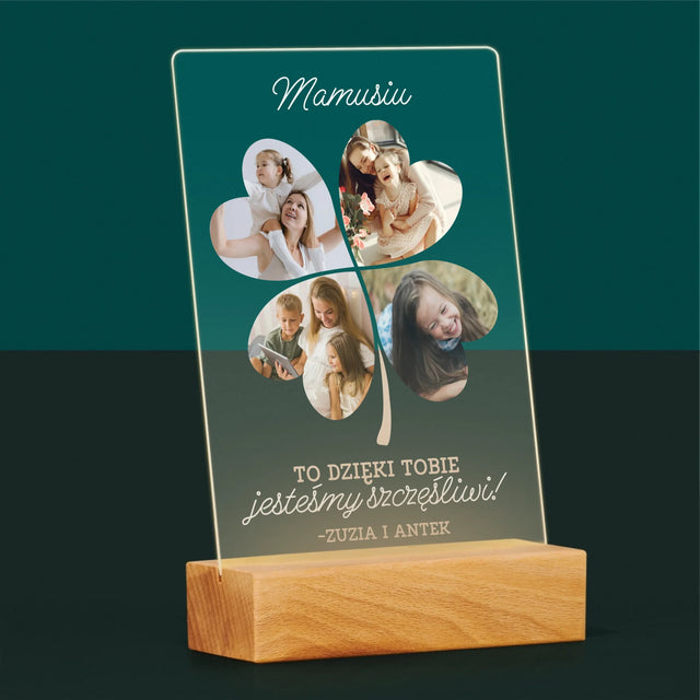 Fotokolaż: Mamo, To Dzięki Tobie Jesteśmy Szczęśliwi! - Wydruk Na Szkle Akrylowym