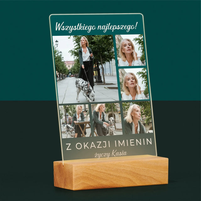 Fotokolaż: Imieninowy - Wydruk Na Szkle Akrylowym