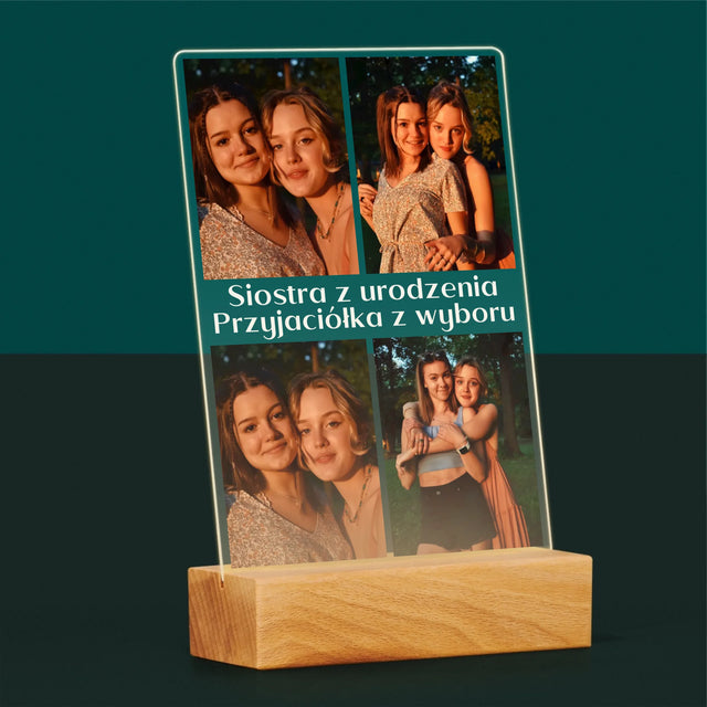 Fotokolaż: Zdjęcia Z Siostrą - Wydruk Na Szkle Akrylowym