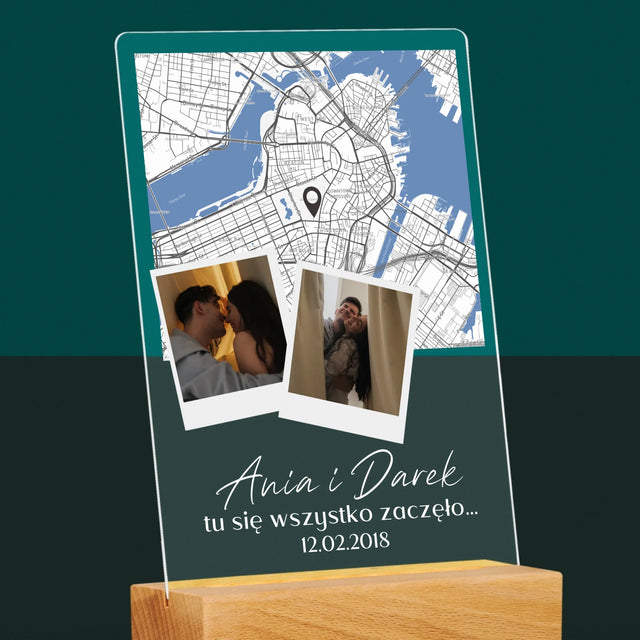 Mapa Miasta: Gdzie Się Zaczęło - Wydruk Na Szkle Akrylowym