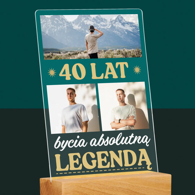 Fotokolaż: 40 Lat Bycia Legendą - Wydruk Na Szkle Akrylowym