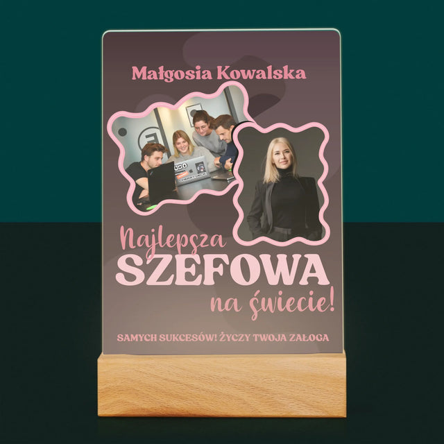Fotokolaż: Najlepsza Szefowa - Wydruk Na Szkle Akrylowym