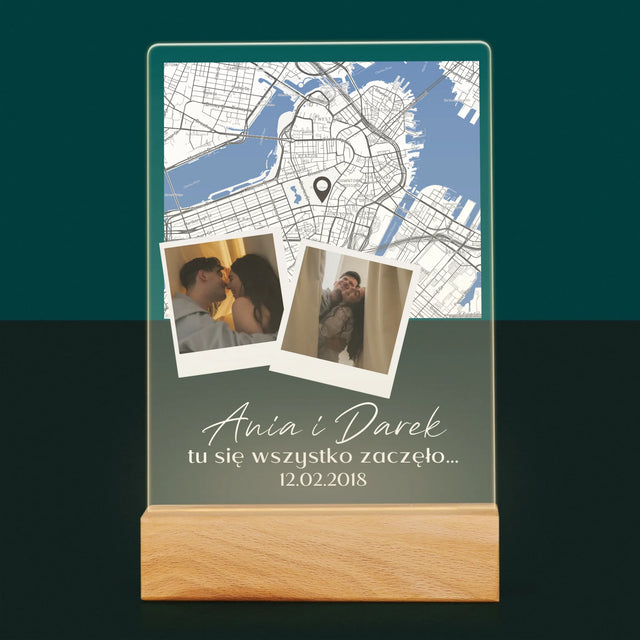 Mapa Miasta: Gdzie Się Zaczęło - Wydruk Na Szkle Akrylowym