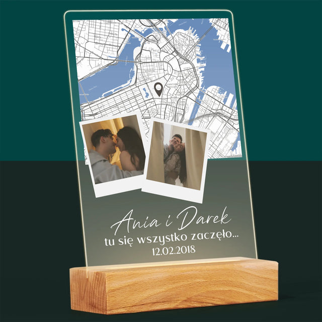 Mapa Miasta: Gdzie Się Zaczęło - Wydruk Na Szkle Akrylowym