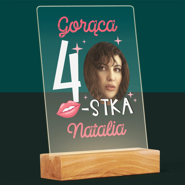 Zdjęcie I Podpis: Gorąca 40-Stka - Wydruk Na Szkle Akrylowym