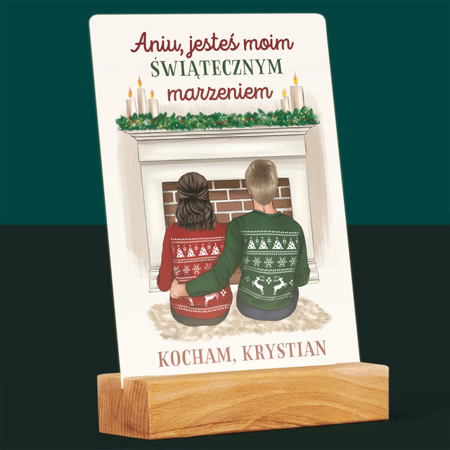 Kreator Postaci: Świąteczna Para - Wydruk Na Szkle Akrylowym