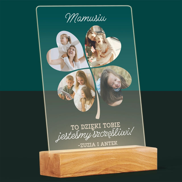 Fotokolaż: Mamo, To Dzięki Tobie Jesteśmy Szczęśliwi! - Wydruk Na Szkle Akrylowym