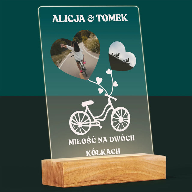 Fotokolaż: Miłość Na Dwóch Kółkach - Wydruk Na Szkle Akrylowym