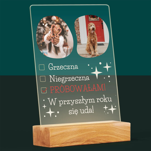 Fotokolaż: Grzeczna - Wydruk Na Szkle Akrylowym