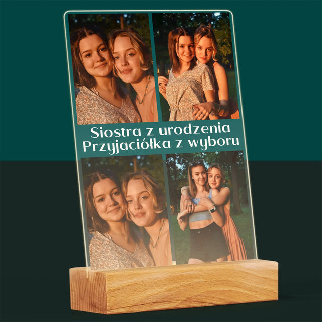 Fotokolaż: Zdjęcia Z Siostrą - Wydruk Na Szkle Akrylowym
