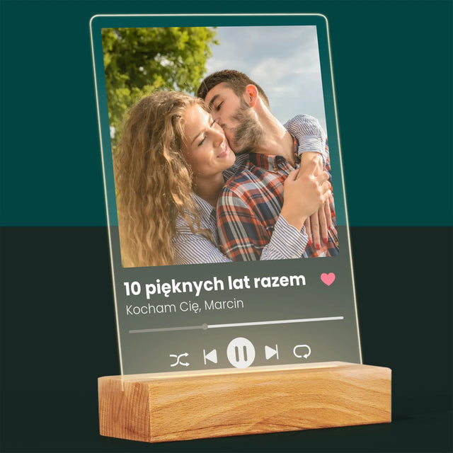 Zdjęcie I Podpis: Spotify Na Rocznicę - Wydruk Na Szkle Akrylowym