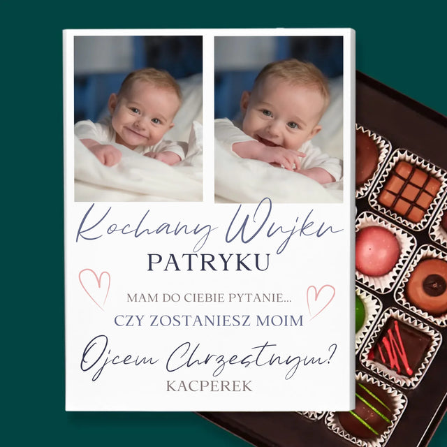 Fotokolaż: Prośba O Bycie Ojcem Chrzestnym - Personalizowane Praliny
