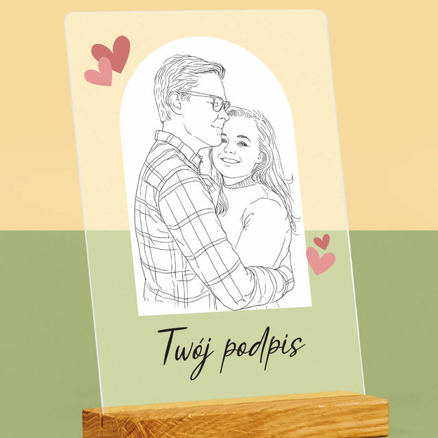 Zdjęcie i Podpis: Lineart - Wydruk Na Szkle Akrylowym