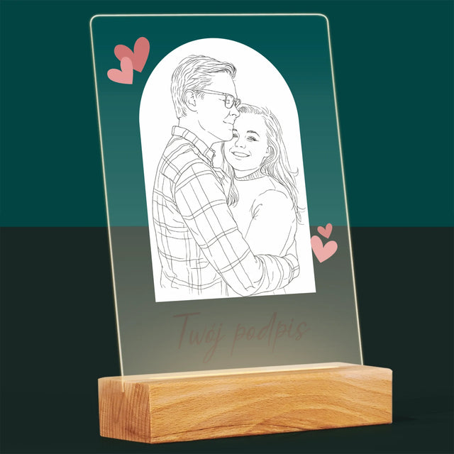 Zdjęcie i Podpis: Lineart - Wydruk Na Szkle Akrylowym