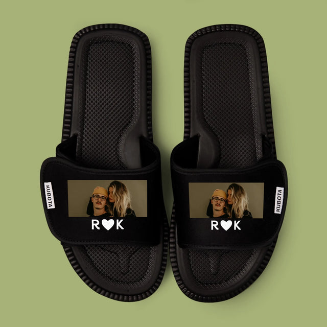 Fotokolaż: Miłosne Monogramy Ze Zdjęciami - Klapki Kubota