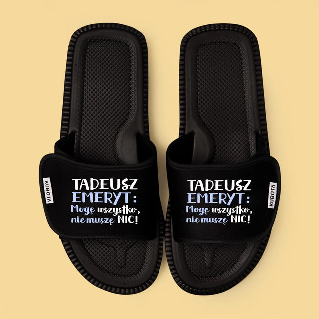 Zdjęcie i Podpis: Emeryt Mogę Wszystko - Klapki Kubota