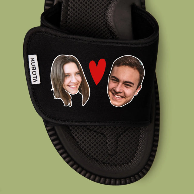 Fotokolaż: Głowy Serce - Klapki Kubota