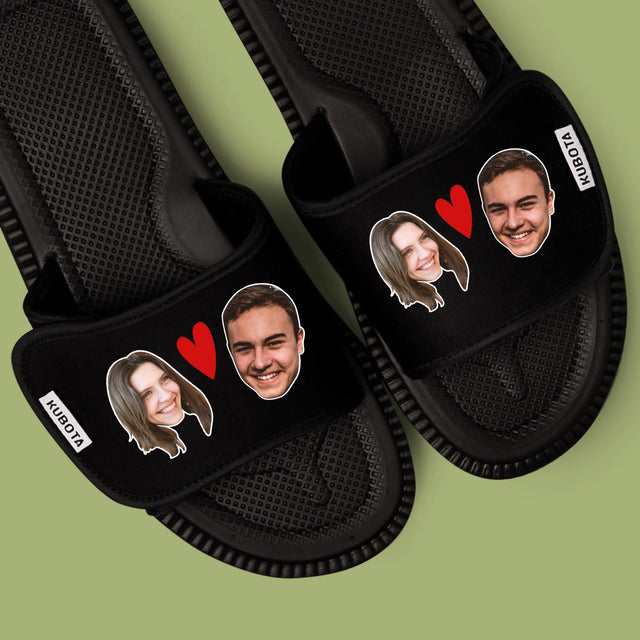 Fotokolaż: Głowy Serce - Klapki Kubota