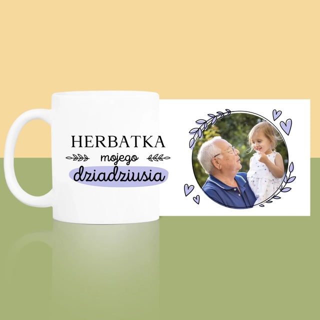 Zdjęcie i Podpis: Herbatka Dla Dziadziusia - Kubek z Nadrukiem