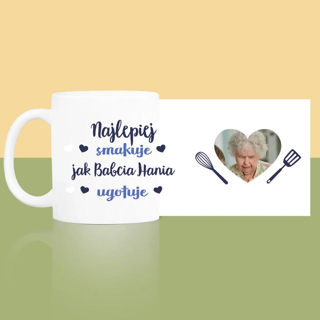 Zdjęcie i Podpis: Najlepiej Smakuje - Kubek z Nadrukiem
