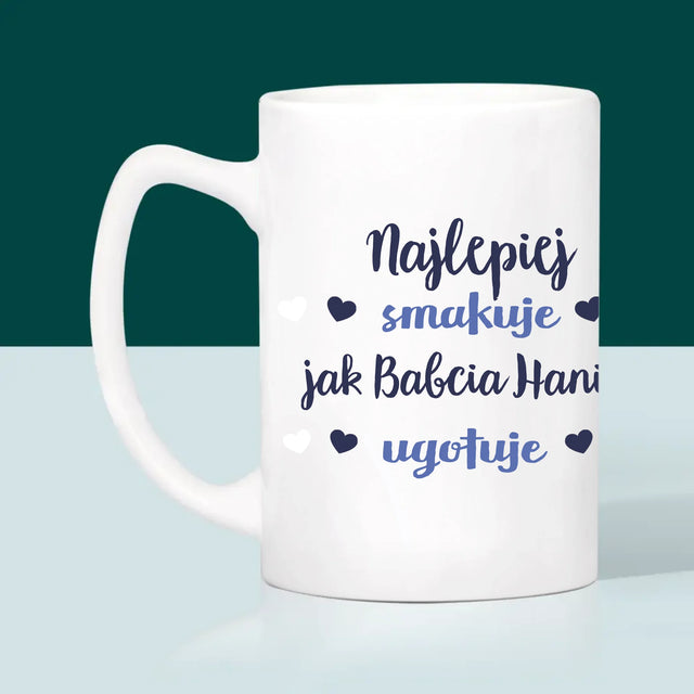 Zdjęcie i Podpis: Najlepiej Smakuje - Kubek z Nadrukiem