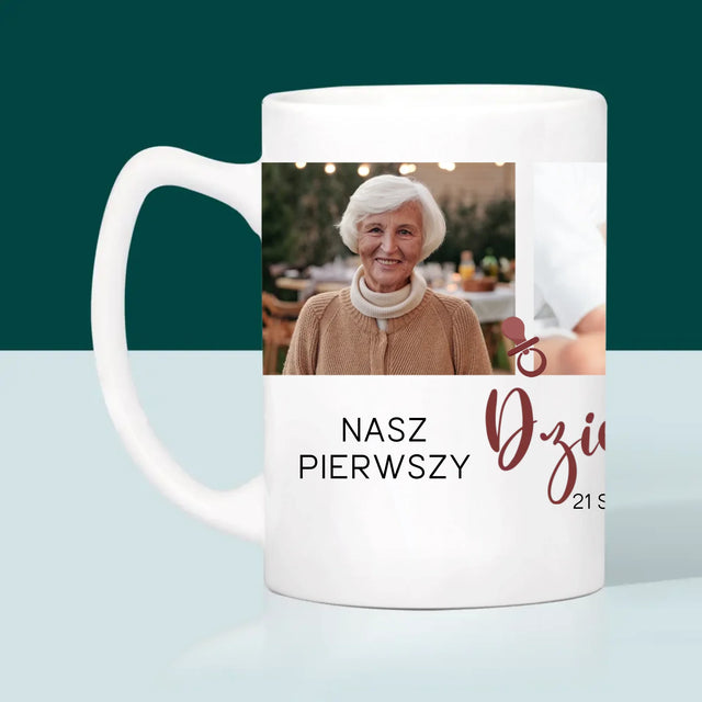 Fotokolaż: Pierwszy Dzień Babci - Kubek z Nadrukiem