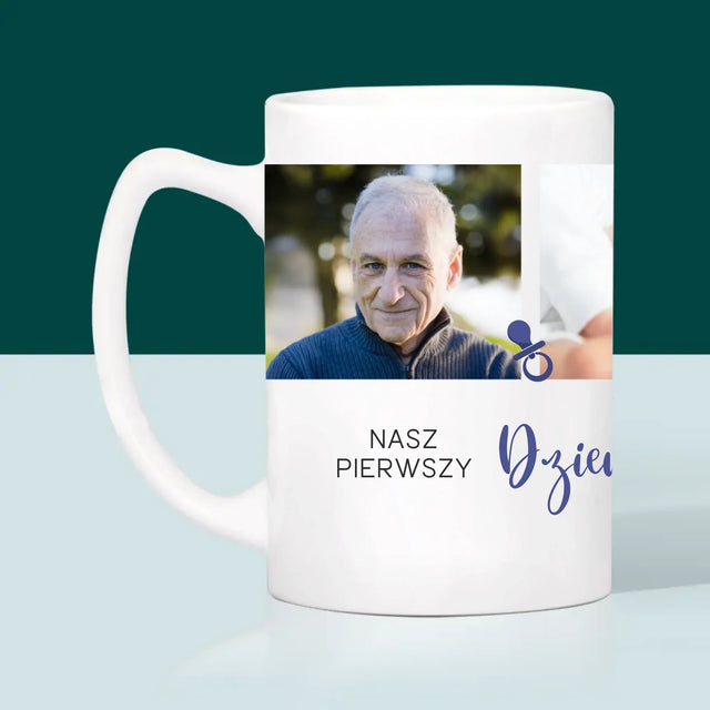 Fotokolaż: Pierwszy Dzień Dziadka - Kubek z Nadrukiem