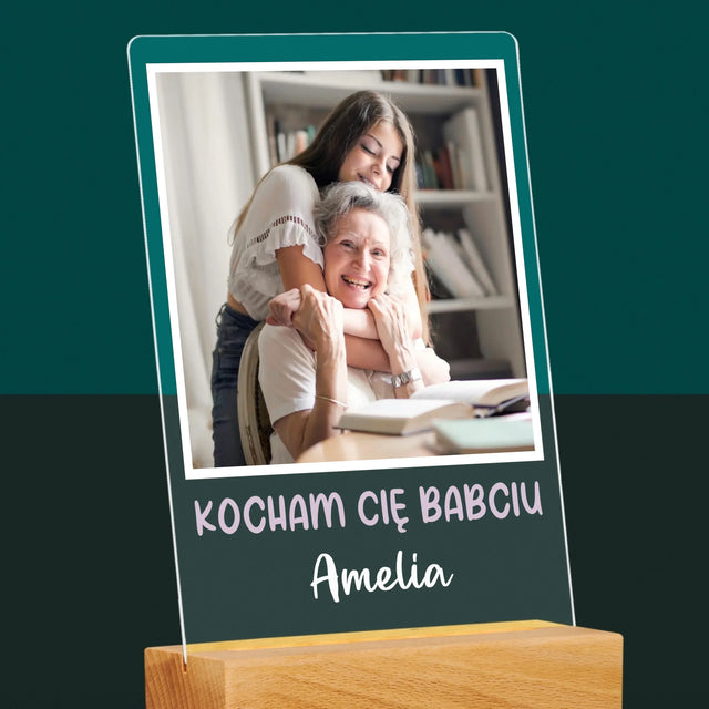 Zdjęcie I Podpis: Dla Babci - Wydruk Na Szkle Akrylowym