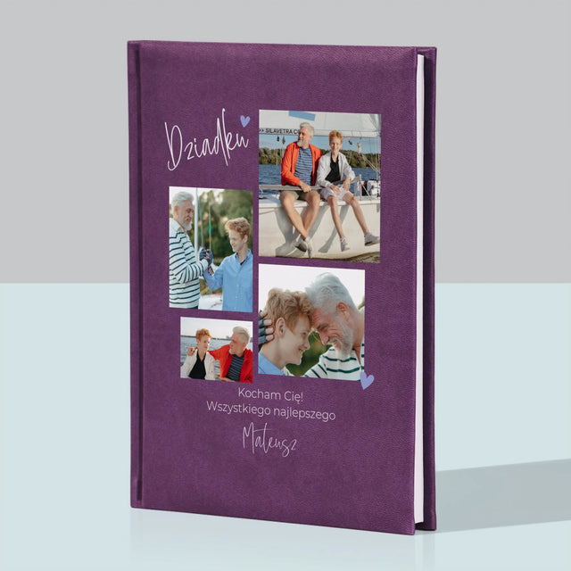 Fotokolaż: Dziadku Kocham Cię - Notes Książkowy z Nadrukiem
