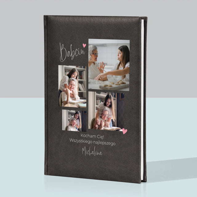 Fotokolaż: Babciu Kocham Cię - Notes Książkowy z Nadrukiem